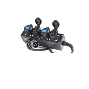 PowerBOX Rubber 16Amp 2P+E 230V Brick Mini to 4 x PCE 16A 2P+E 230V IP44 Sockets